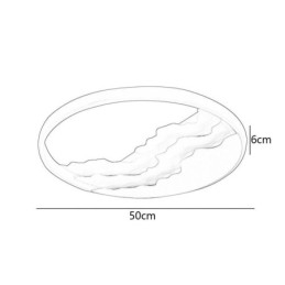 Ronde, inbouwbare, unieke, golfvormige plafondlamp van acryl