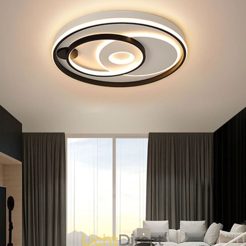 Overlappende ronde plafondlamp met inbouw, moderne acryllamp