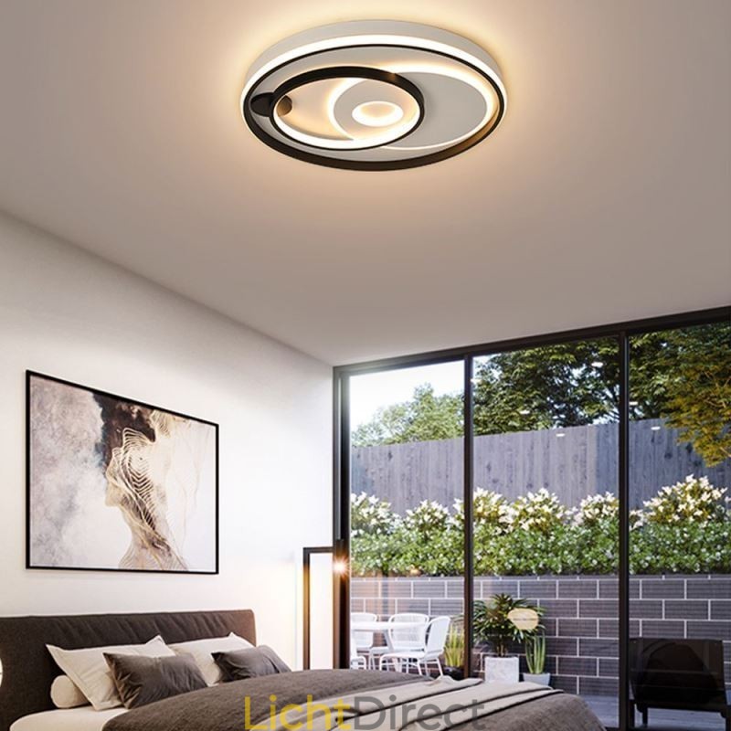 Overlappende ronde plafondlamp met inbouw, moderne acryllamp