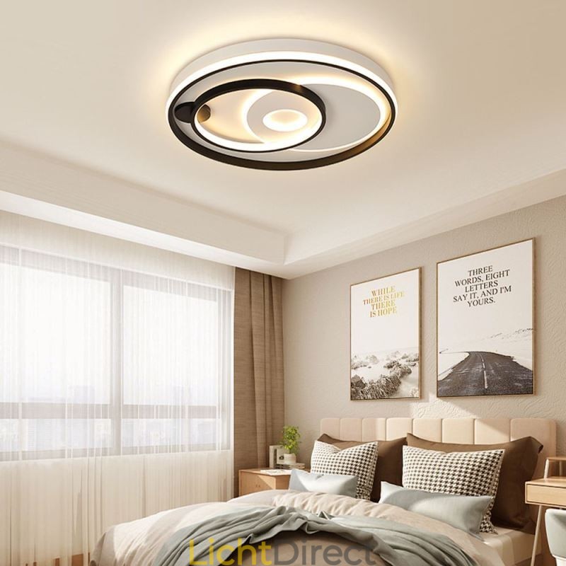 Overlappende ronde plafondlamp met inbouw, moderne acryllamp
