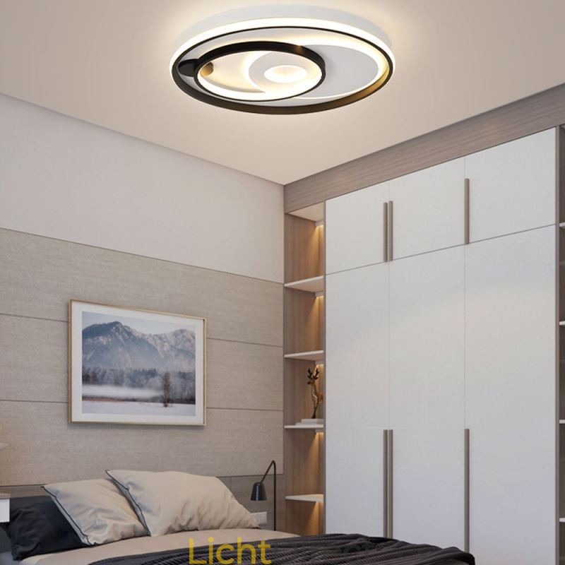 Overlappende ronde plafondlamp met inbouw, moderne acryllamp