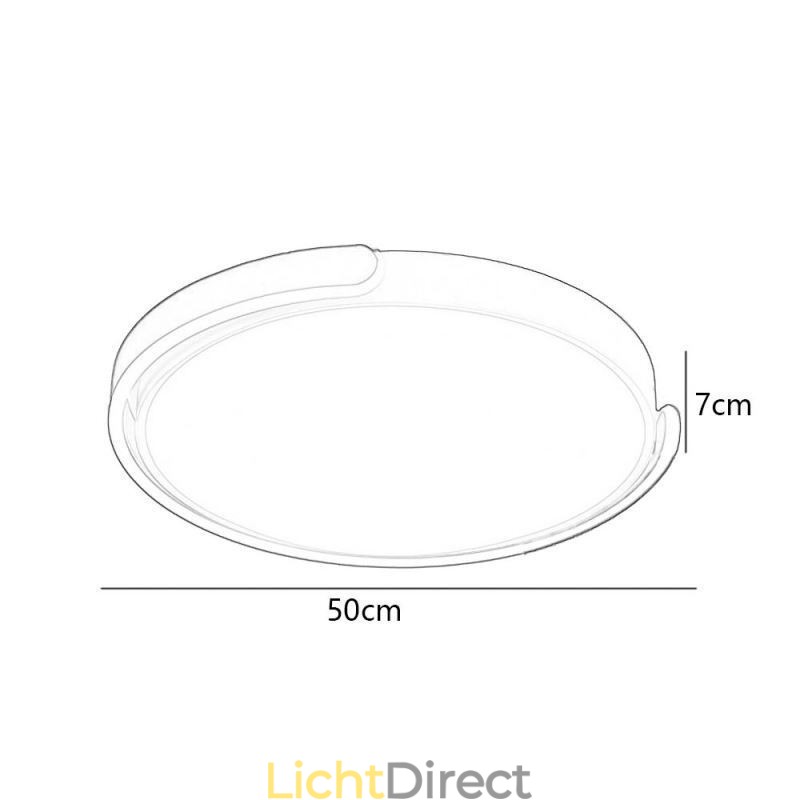 Ronde plafondlamp van acryl