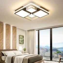 Moderne plafondlamp van acryl, vierkant, zwart en wit