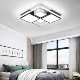 Moderne plafondlamp van acryl, vierkant, zwart en wit
