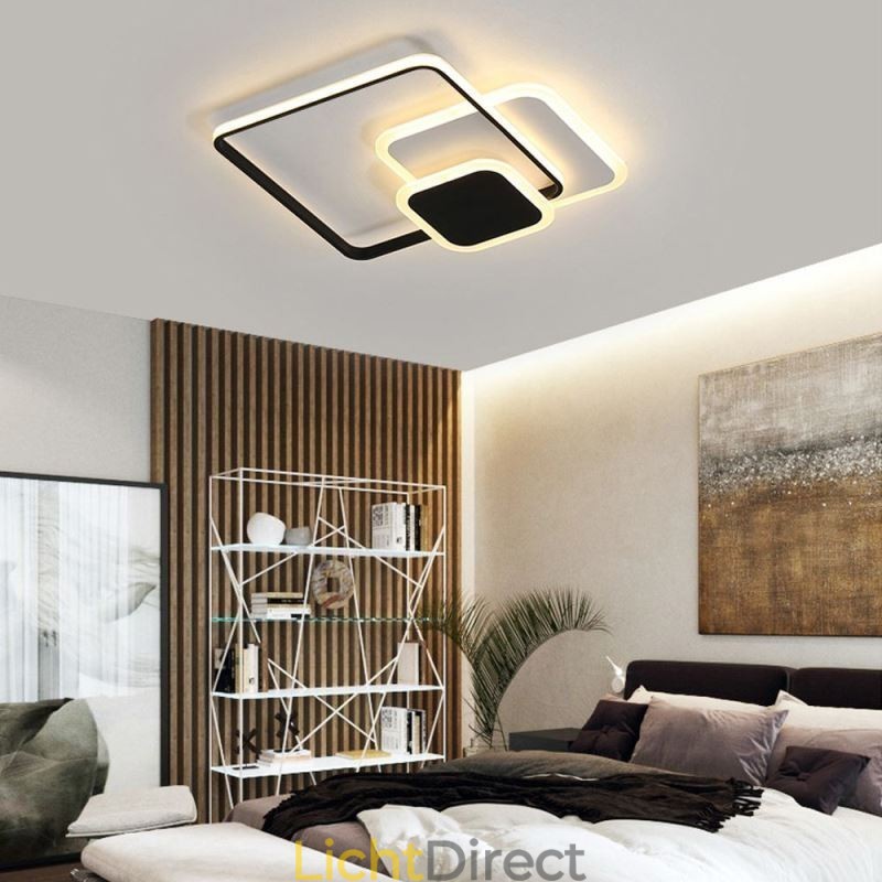 Vierkante Frames Flush Mount Decoratieve Plafondlamp
