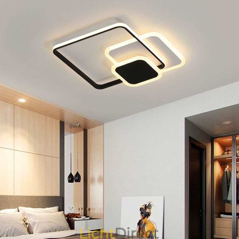 Vierkante Frames Flush Mount Decoratieve Plafondlamp