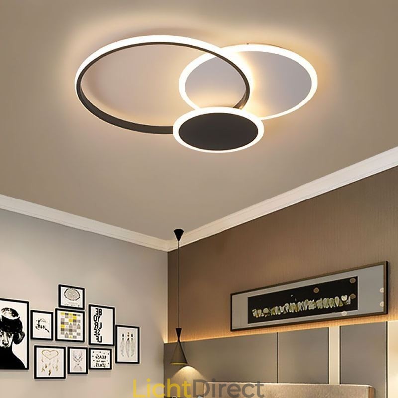 Ronde plafondlamp van acryl, moderne plafondlamp met inbouwmontage