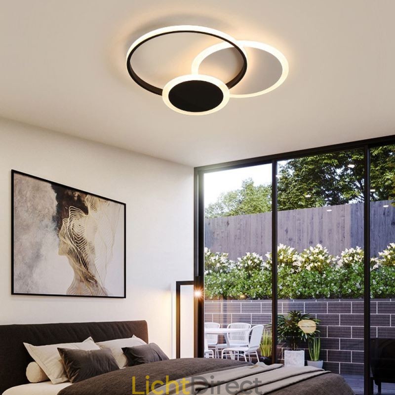 Ronde plafondlamp van acryl, moderne plafondlamp met inbouwmontage