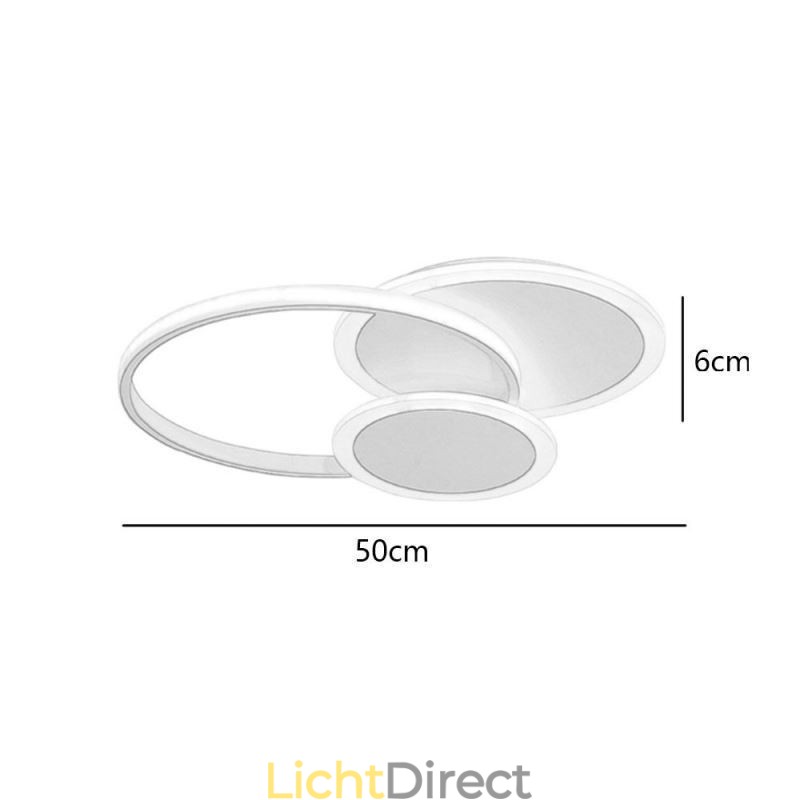 Ronde plafondlamp van acryl, moderne plafondlamp met inbouwmontage