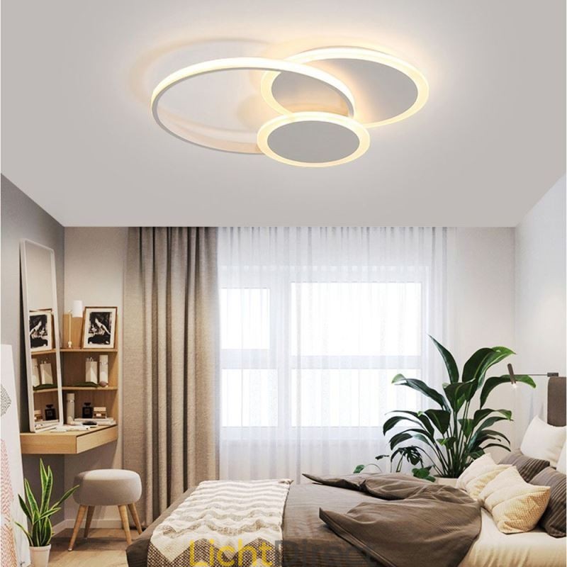 Ronde plafondlamp van acryl, moderne plafondlamp met inbouwmontage
