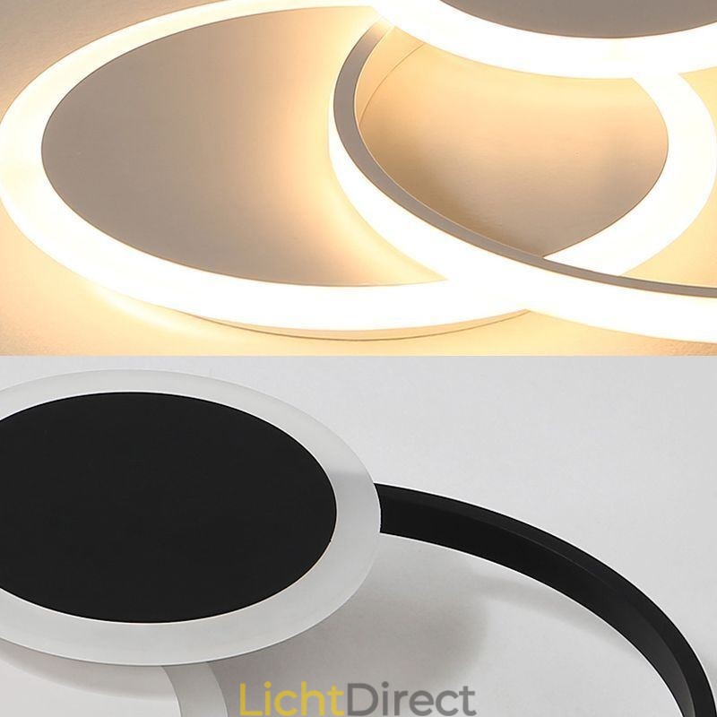 Ronde plafondlamp van acryl, moderne plafondlamp met inbouwmontage
