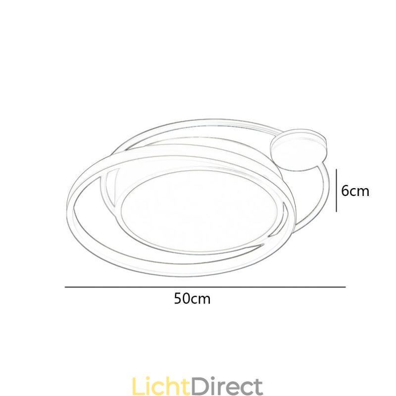 Moderne ronde plafondlamp met inbouwmontage