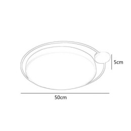 Eenvoudige stijl ronde plafondlamp van acryl