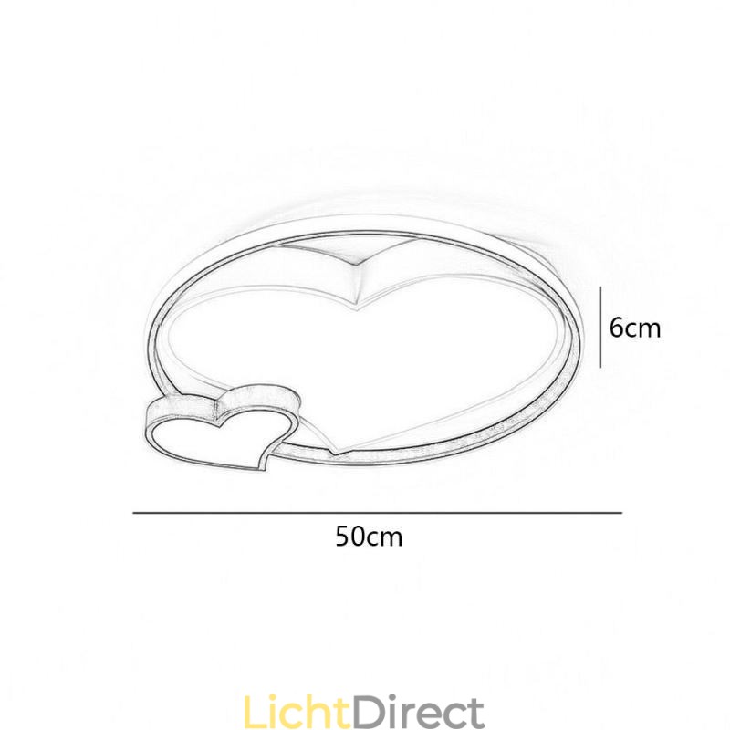 Dubbele Harten Plafondlamp Decoratieve Verlichting