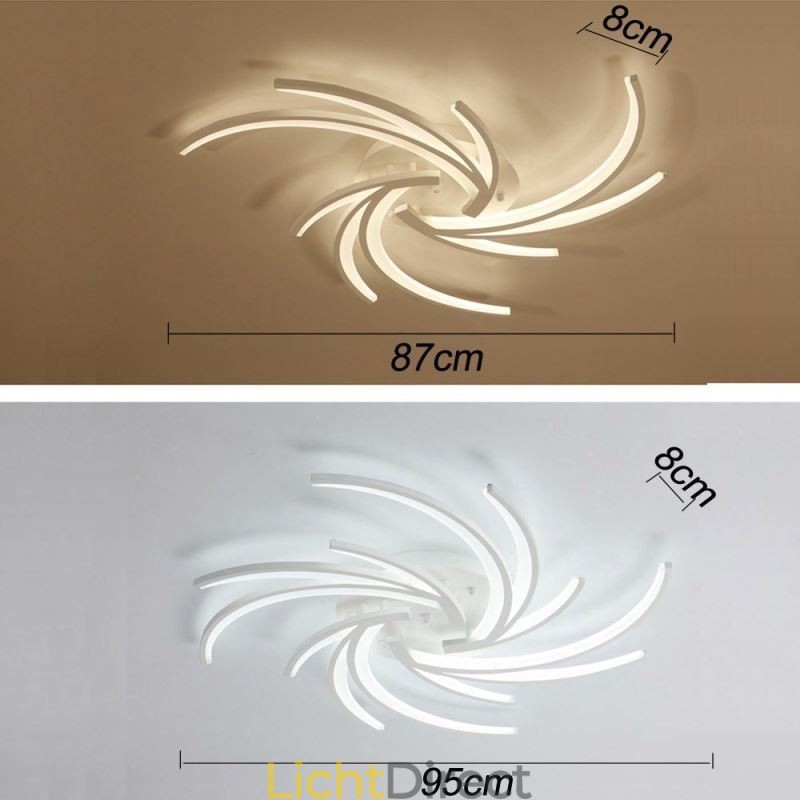 Onregelmatige lineaire plafondlamp met moderne verlichting