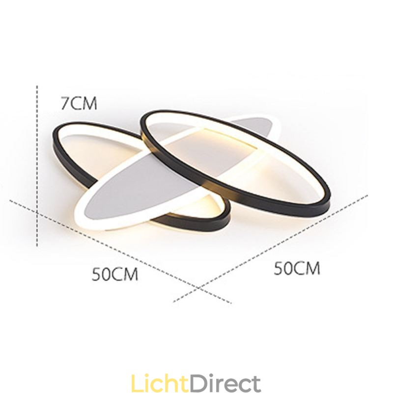 Moderne ovale plafondlamp van acryl