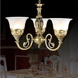 Traditionele klassieke bronzen metalen kroonluchter