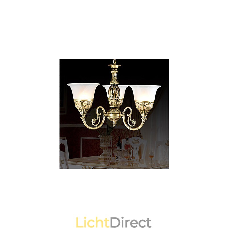 Traditionele klassieke bronzen metalen kroonluchter