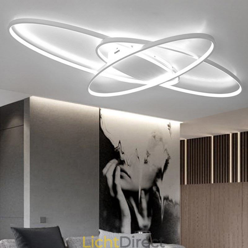 Moderne ovale plafondlamp met plafondbevestiging, decoratieve verlichtingsarmatuur van acryl