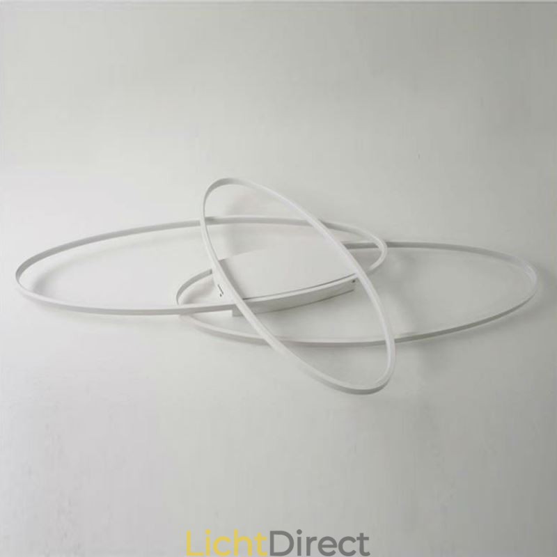 Moderne ovale plafondlamp met plafondbevestiging, decoratieve verlichtingsarmatuur van acryl