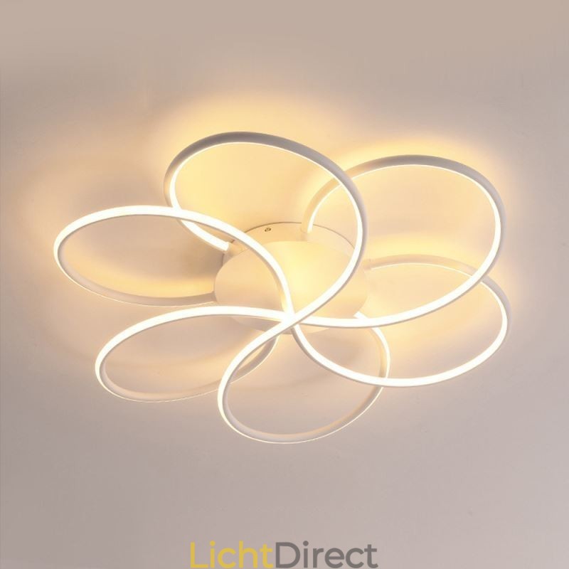 Lineaire plafondlamp met moderne bloemendesignlamp