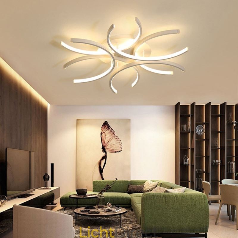 Moderne plafondlamp met silicageldecoratie