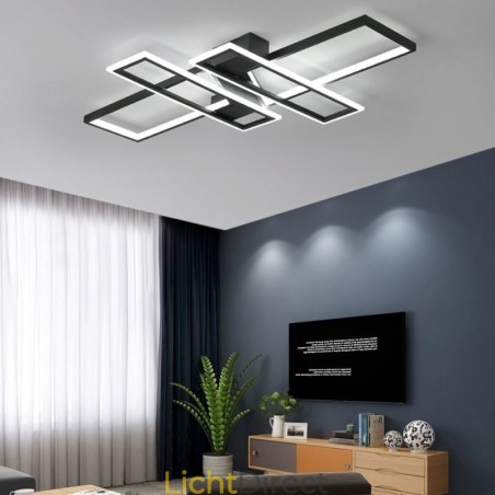 4-lichts plafondlamp, moderne geometrische, lineaire decoratieve verlichtingsarmatuur 4-lichts plafondlamp, moderne geometrische, lineaire decoratieve verlichtingsarmatuur
