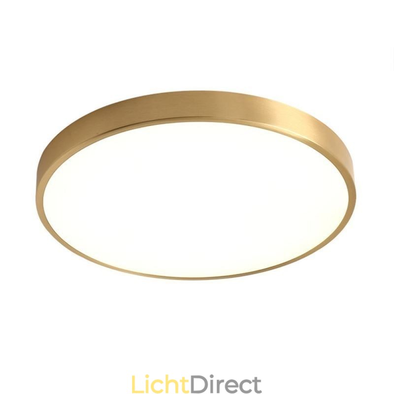 Ronde plafondlamp van modern goudkleurig acryl