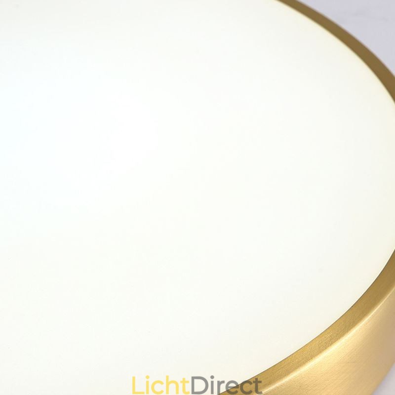 Ronde plafondlamp van modern goudkleurig acryl