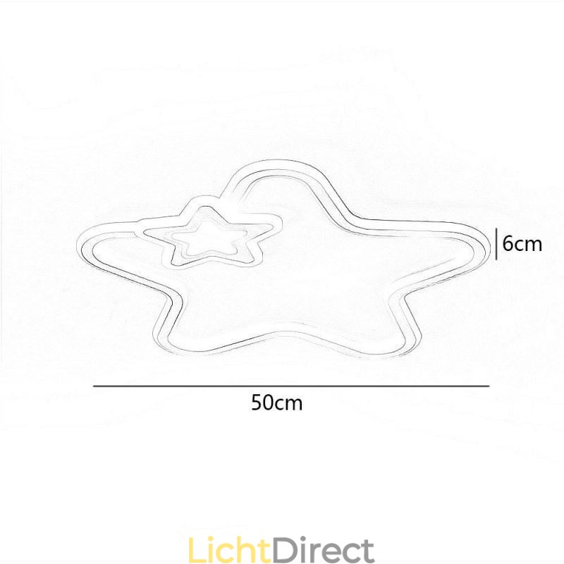 Creatieve Star Flush Mount Golden Star Plafondlamp