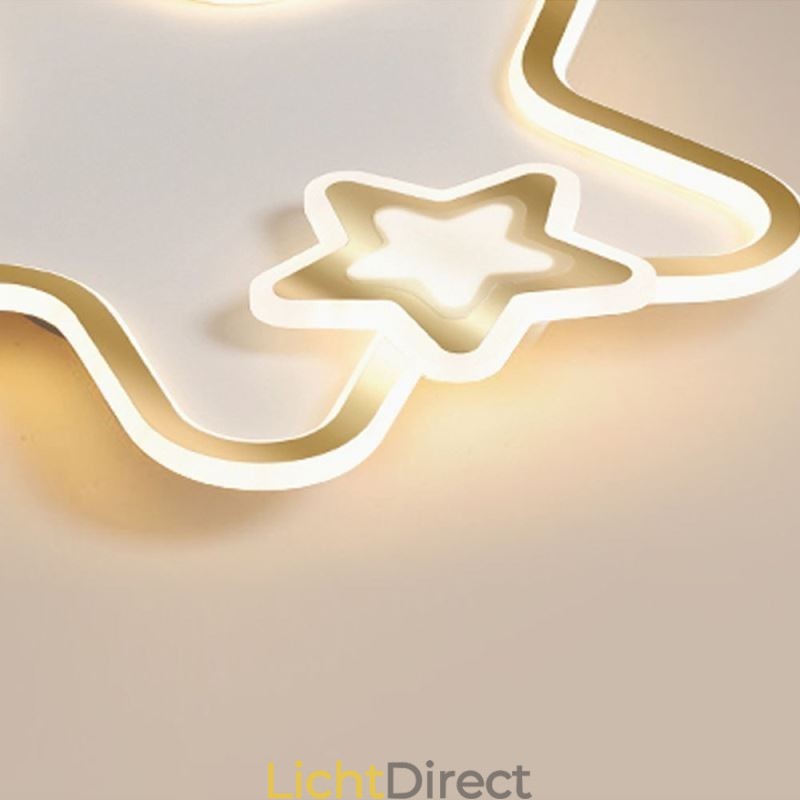 Creatieve Star Flush Mount Golden Star Plafondlamp