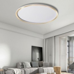 Minimalistische ronde plafondlamp met inbouwmontage
