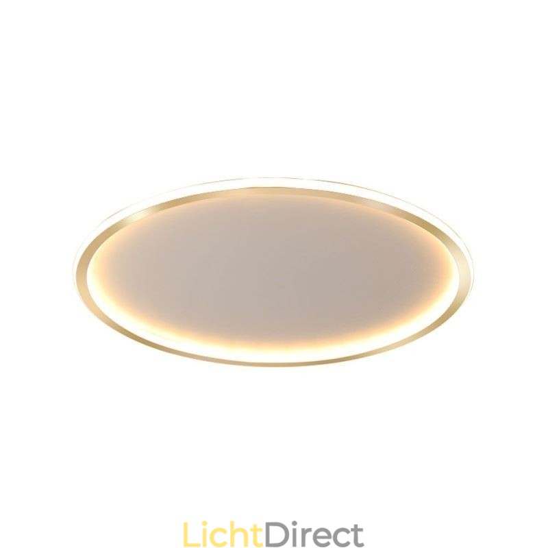 Minimalistische ronde plafondlamp met inbouwmontage