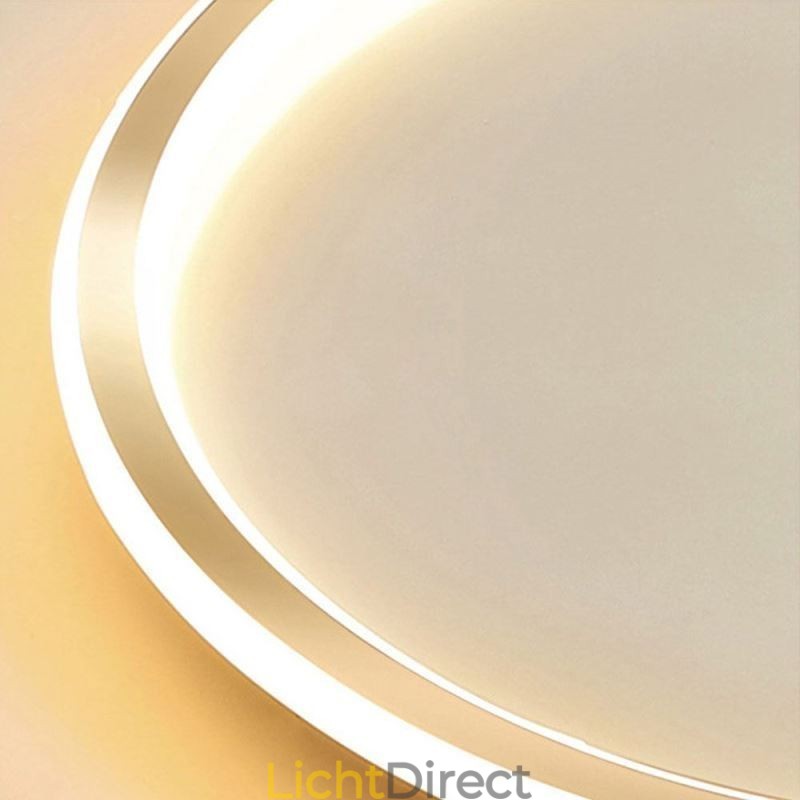 Minimalistische ronde plafondlamp met inbouwmontage