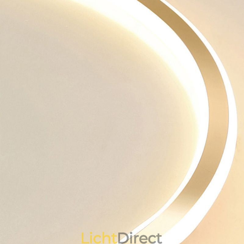 Minimalistische ronde plafondlamp met inbouwmontage