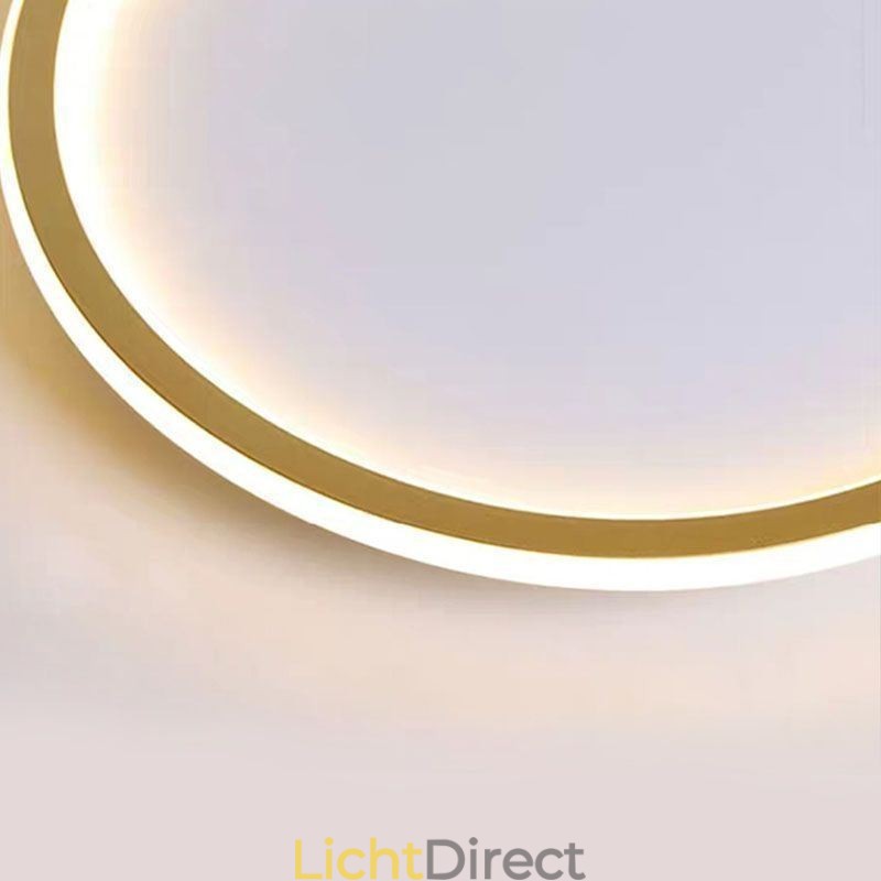 Minimalistische ronde plafondlamp met inbouwmontage