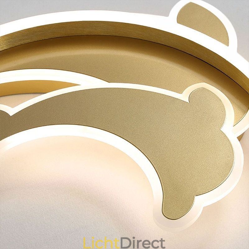 Gouden Dolphin plafondlamp met inbouwmontage