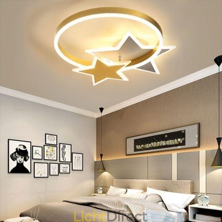 Star Flush Mount Plafondlamp Acryl Dubbele Sterren Lichtarmatuur Star Flush Mount Plafondlamp Acryl Dubbele Sterren Lichtarmatuur