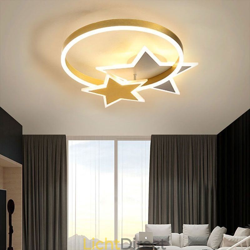 Star Flush Mount Plafondlamp Acryl Dubbele Sterren Lichtarmatuur