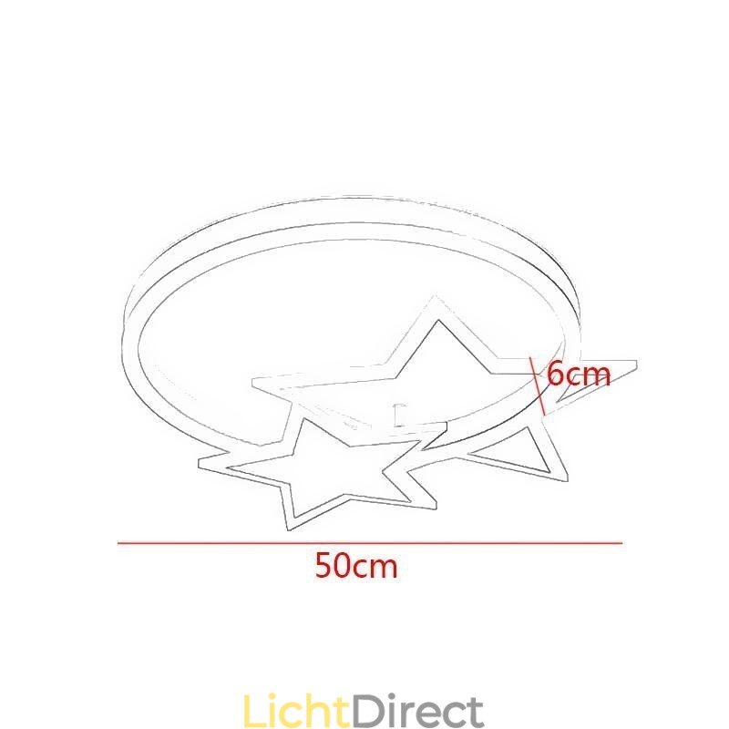 Star Flush Mount Plafondlamp Acryl Dubbele Sterren Lichtarmatuur