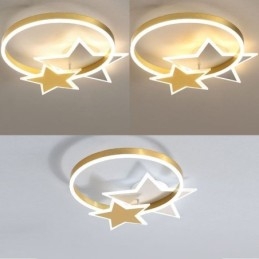 Star Flush Mount Plafondlamp Acryl Dubbele Sterren Lichtarmatuur