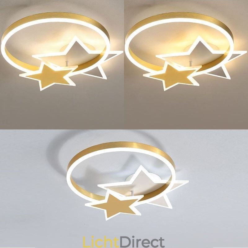 Star Flush Mount Plafondlamp Acryl Dubbele Sterren Lichtarmatuur