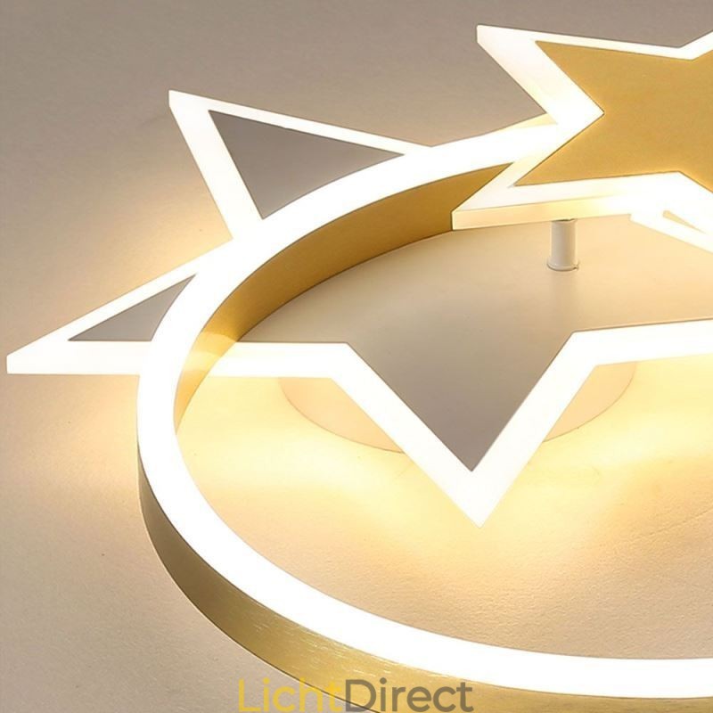Star Flush Mount Plafondlamp Acryl Dubbele Sterren Lichtarmatuur