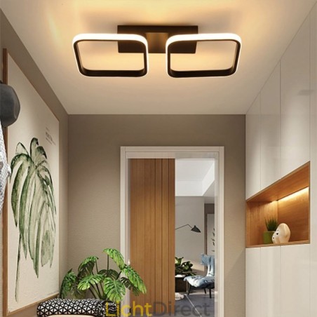 Moderne minimalistische plafondlamp met vierkant frame van acryl