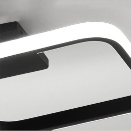 Moderne minimalistische plafondlamp met vierkant frame van acryl