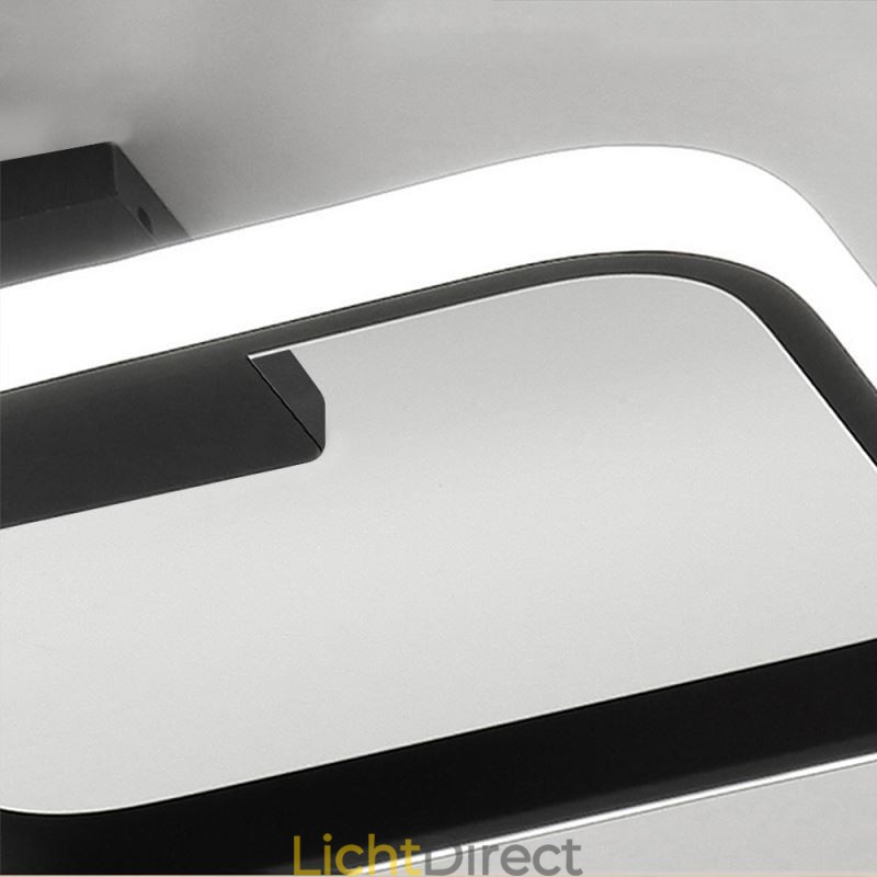 Moderne minimalistische plafondlamp met vierkant frame van acryl