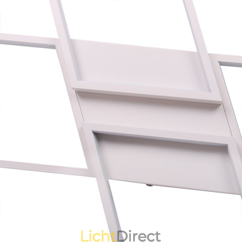 X-vormige plafondlamp van acryl in minimalistische inbouw