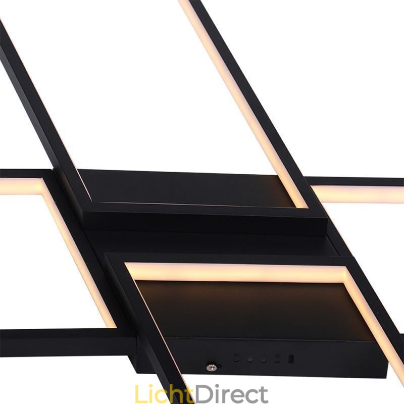 X-vormige plafondlamp van acryl in minimalistische inbouw
