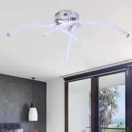 Eenvoudige plafondlamp in boogvorm van acryl met kruis