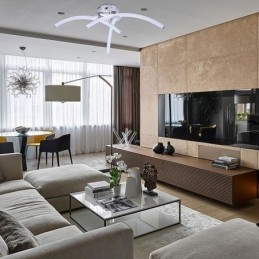 Eenvoudige plafondlamp in boogvorm van acryl met kruis